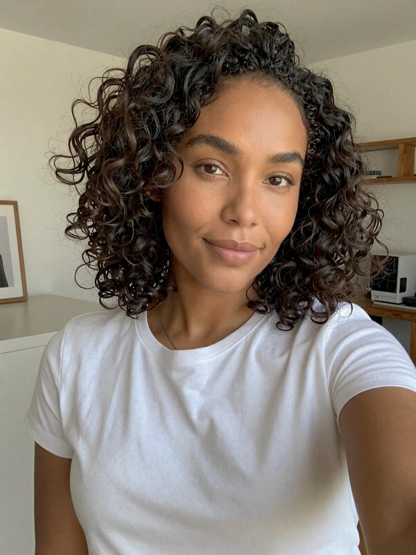 Olivia, 30, taking a verification selfie for her Conektik profile - ID-verified real women on Conektik